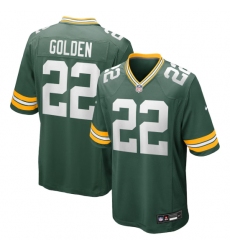 Men's Green Bay Packers #22 Matthew Golden Nike Green 2025 NFL Draft First Round Pick Game Jersey
