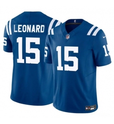 Men's Indianapolis Colts #15 Riley Leonard Blue 2025 F.U.S.E. Vapor Limited Football Stitched Jersey