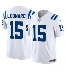 Men's Indianapolis Colts #15 Riley Leonard White 2025 F.U.S.E. Vapor Limited Football Stitched Jersey