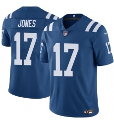 Men's Indianapolis Colts #17 Daniel Jones Blue Vapor Limited Football Stitched Jersey