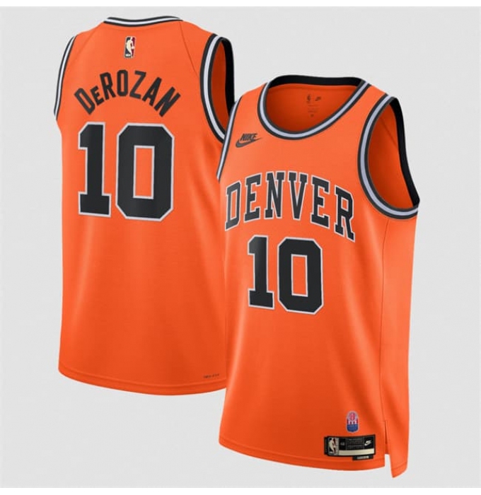 Men's Denver Nuggets #10 DeMar DeRozan Orange 2026-27Classic Edition Stitched Basketball Jersey