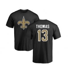 Football New Orleans Saints #13 Michael Thomas Black Name & Number Logo T-Shirt