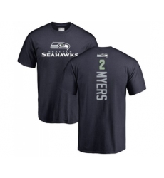 Football Seattle Seahawks #2 Jason Myers Navy Blue Backer T-Shirt