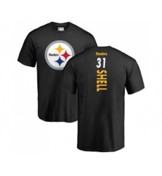 Football Pittsburgh Steelers #31 Donnie Shell Black Backer T-Shirt