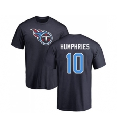 Football Tennessee Titans #10 Adam Humphries Navy Blue Name & Number Logo T-Shirt