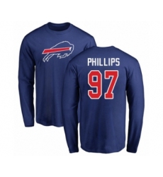 Football Buffalo Bills #97 Jordan Phillips Royal Blue Name & Number Logo Long Sleeve T-Shirt