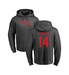 Football New England Patriots #14 Steve Grogan Ash One Color Pullover Hoodie