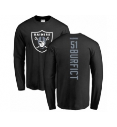 Football Oakland Raiders #51 Vontaze Burfict Black Backer Long Sleeve T-Shirt