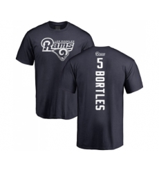 Football Los Angeles Rams #5 Blake Bortles Navy Blue Backer T-Shirt