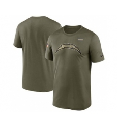 Men's Los Angeles Chargers Football Olive 2021 Salute To Service Legend Performance T-Shirt
