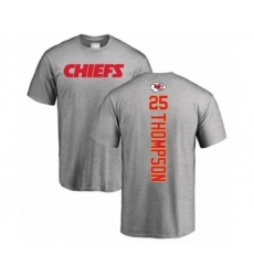 Football Kansas City Chiefs #25 Darwin Thompson Ash Backer T-Shirt