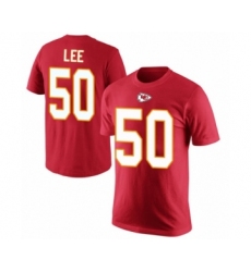 Football Men's Kansas City Chiefs #50 Darron Lee Red Rush Pride Name & Number T-Shirt