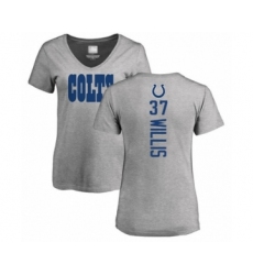 Football Women's Indianapolis Colts #37 Khari Willis Ash Backer T-Shirt