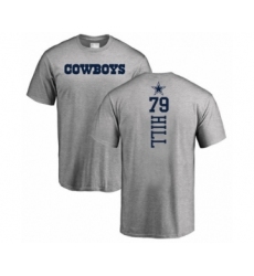 Football Dallas Cowboys #79 Trysten Hill Ash Backer T-Shirt