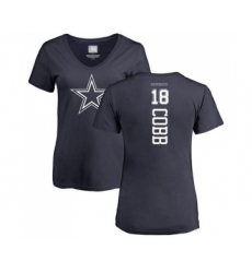 Football Women's Dallas Cowboys #18 Randall Cobb Navy Blue Backer T-Shirt