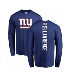 Football New York Giants #97 Dexter Lawrence Royal Blue Backer Long Sleeve T-Shirt