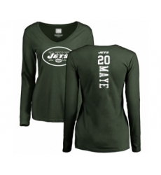 Football Women's New York Jets #20 Marcus Maye Green Backer Long Sleeve T-Shirt