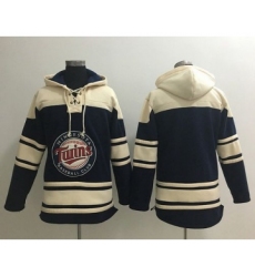 Men's Minnesota Twins Blank Navy Blue Baseball MLB Hoodie