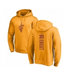 Basketball Cleveland Cavaliers #20 Brandon Knight Gold One Color Backer Pullover Hoodie