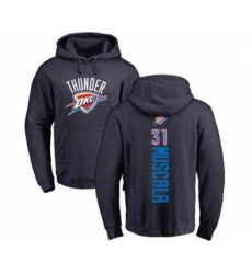 Basketball Oklahoma City Thunder #31 Mike Muscala Navy Blue Backer Pullover Hoodie