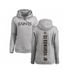 Football Women's New Orleans Saints #97 Mario Edwards Jr Ash Backer Pullover Hoodie