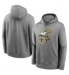 Men's New Orleans Saints Heather Gray Primary Logo Long Sleeve Hoodie