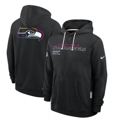 Men's Seattle Seahawks Black 2025 Crucial Catch Dri-FIT Hoodie