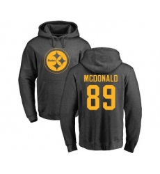 Football Pittsburgh Steelers #89 Vance McDonald Ash One Color Pullover Hoodie