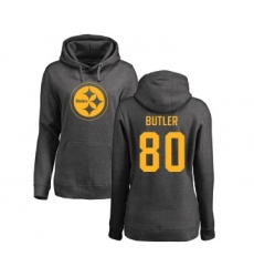 Football Women's Pittsburgh Steelers #80 Jack Butler Ash One Color Pullover Hoodie