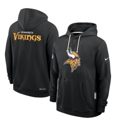 Men's Minnesota Vikings Black Sideline Standard Issue Initial Home Dri-FIT Pullover Hoodie