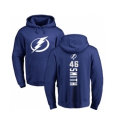 Hockey Tampa Bay Lightning #46 Gemel Smith Royal Blue Backer Pullover Hoodie