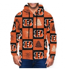 Bengals Team Ugly Christmas Men's Zip Hooded Sweatshirt