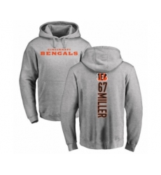 Football Cincinnati Bengals #67 John Miller Ash Backer Pullover Hoodie