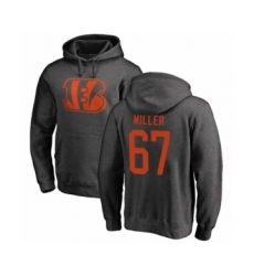 Football Cincinnati Bengals #67 John Miller Ash One Color Pullover Hoodie