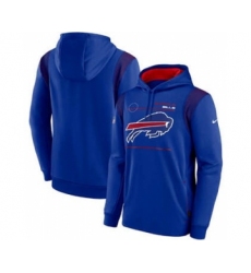 Men's Buffalo Bills 2021 Royal Sideline Logo Performance Pullover Hoodie