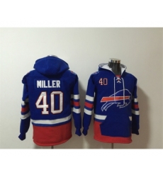 Men's Buffalo Bills #40 Von Miller Royal Ageless Must-Have Lace-Up Pullover Hoodie