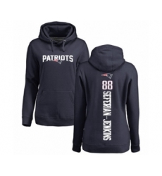 Football Women's New England Patriots #88 Austin Seferian-Jenkins Navy Blue Backer Pullover Hoodie