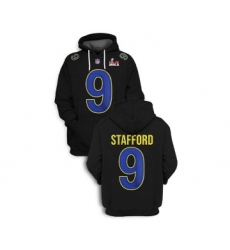 Men's Los Angeles Rams #9 Matthew Stafford 2022 Black Super Bowl LVI Pullover Hoodie