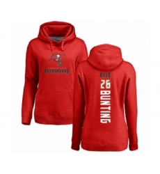 Football Women's Tampa Bay Buccaneers #26 Sean Bunting Red Backer Pullover Hoodie