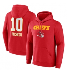 Men's Kansas City Chiefs #10 Isiah Pacheco Red Wordmark Player Name & Number Pullover Hoodie