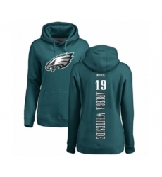 Women's Philadelphia Eagles #19 JJ Arcega-Whiteside Green Backer Pullover Hoodie
