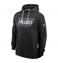 Men's Atlanta Falcons Black 2026 Crucial Catch Sideline Standard Issue Dri-FIT Pullover Hoodie