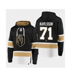 Men's Vegas Golden Knights #71 William Karlsson Black All Stitched Sweatshirt Hoodie