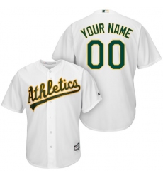 Men's Oakland Athletics Majestic White Home Cool Base Custom Jersey