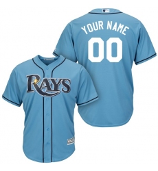 Men's Tampa Bay Rays Majestic Light Blue Cool Base Custom Jersey