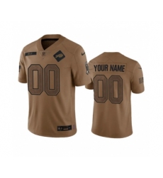 Men's Nike Buffalo Bills Active Player Custom 2023 Brown Salute To Service Limited Football Stitched Jersey