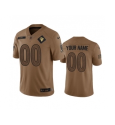 Men's Nike Los Angeles Rams Active Player Custom 2023 Brown Salute To Setvice Limited Football Stitched Jersey