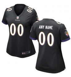 Women's Baltimore Ravens Nike Black Custom Game Jersey