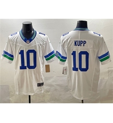 Men's Seattle Seahawks #10 Cooper Kupp White F.U.S.E. Throwback Vapor Limited Football Stitched Jersey