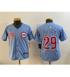 Youth Chicago Cubs #29 Michael Busch Blue Limited Stitched Baseball Jersey